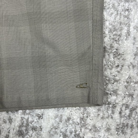 O'Neill Shorts 33 Chino Tan Beige Pockets Plaid Light Weight Casual Chequered - Picture 3 of 11